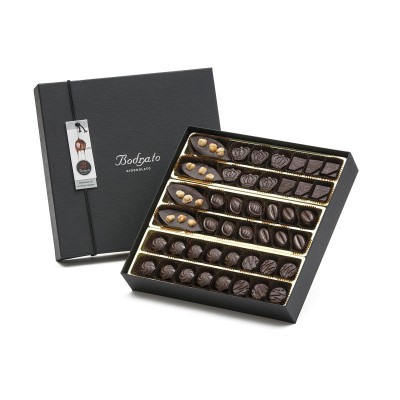 Scatola Degustazione 44 Cioccolatini Fondenti Assortiti